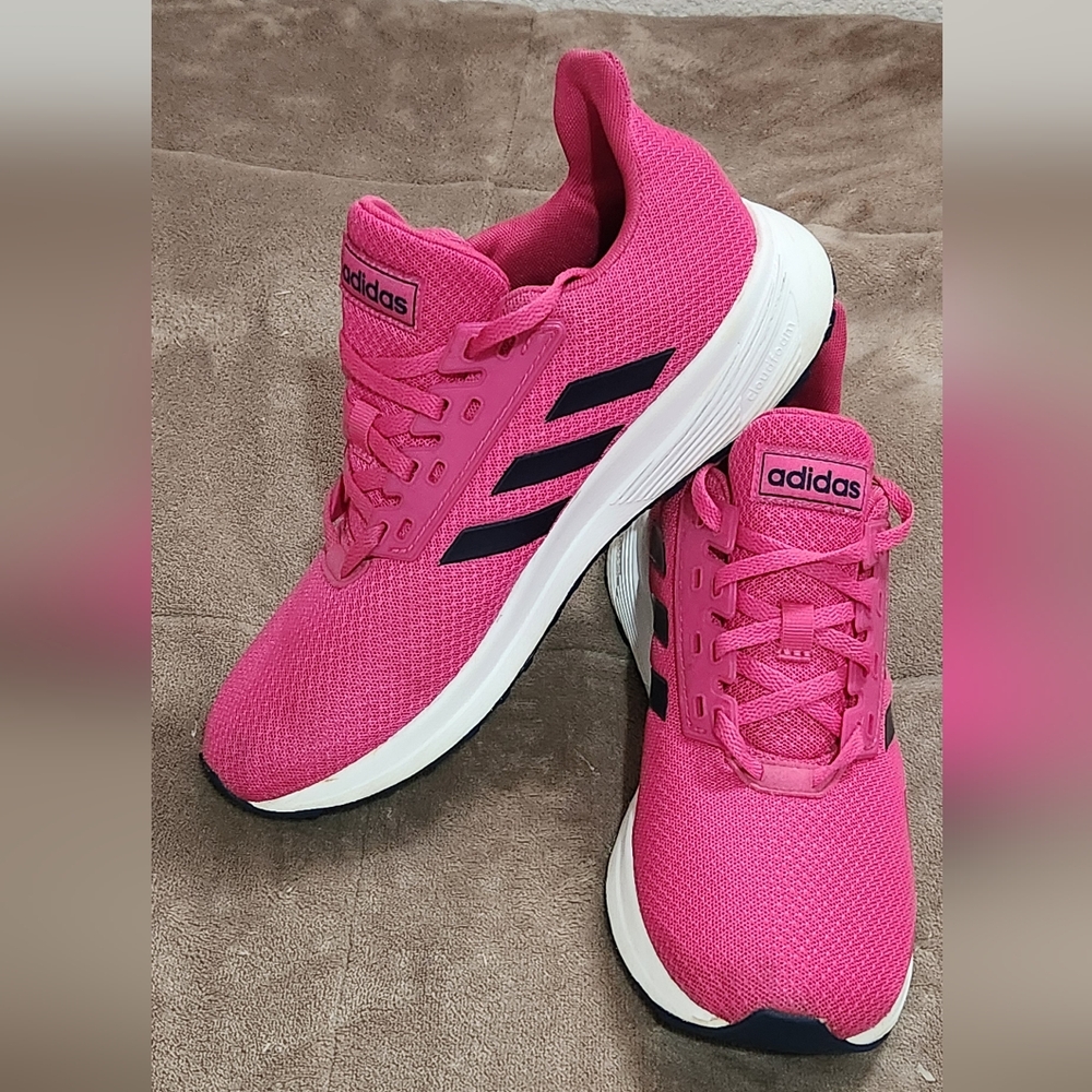 Adidas Women's Pink and Black Sneakers